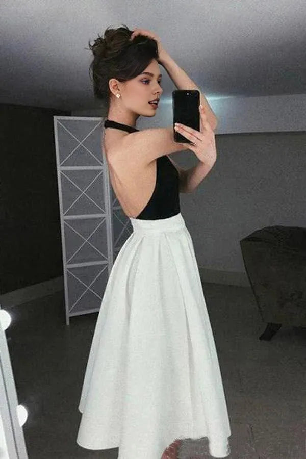 Robe Weitese à col haut et dos nu, robe de soirée, jupe plissée, robe de remise de diplôme, robe de soirée